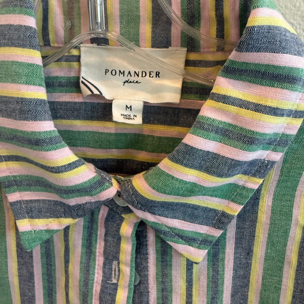 Colorful Striped Button-Up Shirt - Picture 2 of 3